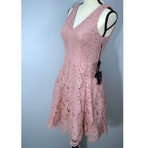 NEW Lulu Lacey Smoky Pink Sleeveless Dress Sz SM